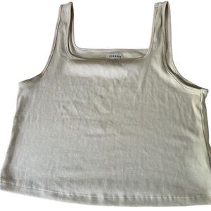 NWT Old Navy Crop Square Neck Ribbed Knit Tan Beige Tank Top Plus Size XXL